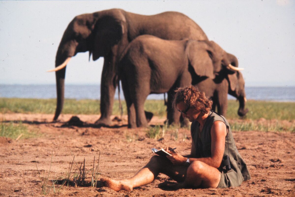 Dr. Iain Douglas-Hamilton during his early years of field research, where he lived alongside elephants and documented their social lives through long-term observation. Image Credit: Save The Elephants. Dr. Iain Douglas-Hamilton during his early years of field research, where he lived alongside elephants and documented their social lives through long-term observation. Image Credit: Save The Elephants.