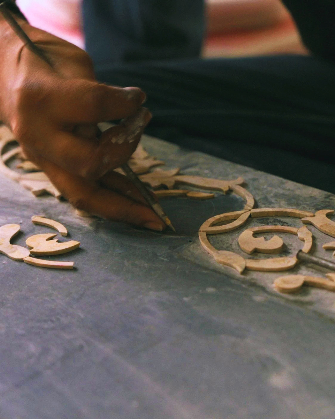 Irfan Marble Inlay Studio. Image Credit: Artist and Nomad. Irfan Marble Inlay Studio. Image Credit: Artist and Nomad.