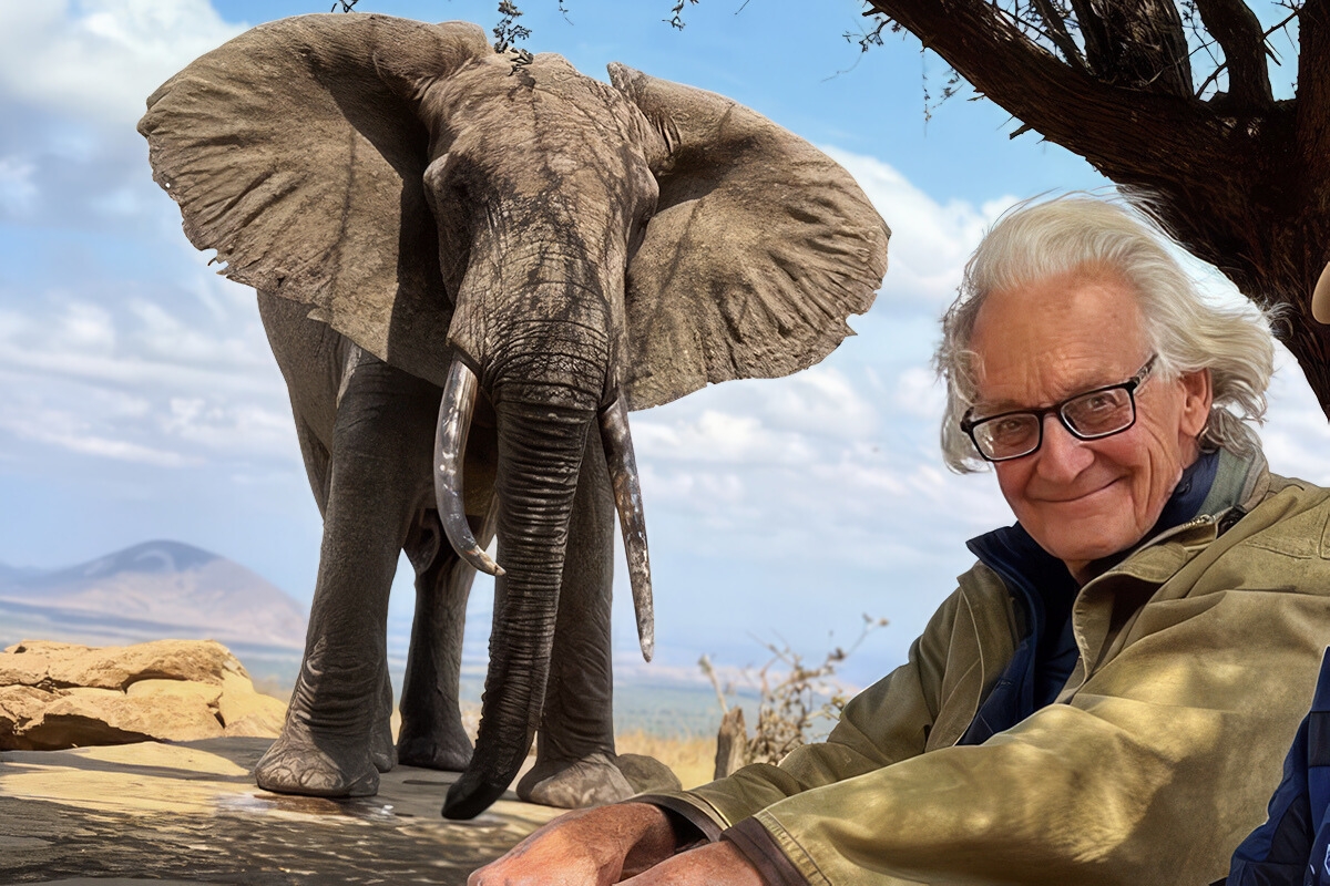 Later in life, Dr. Iain Douglas-Hamilton continued to guide global elephant conservation through science, advocacy, and the work of Save the Elephants. Image Credit: Big Life Foundation. Later in life, Dr. Iain Douglas-Hamilton continued to guide global elephant conservation through science, advocacy, and the work of Save the Elephants. Image Credit: Big Life Foundation.