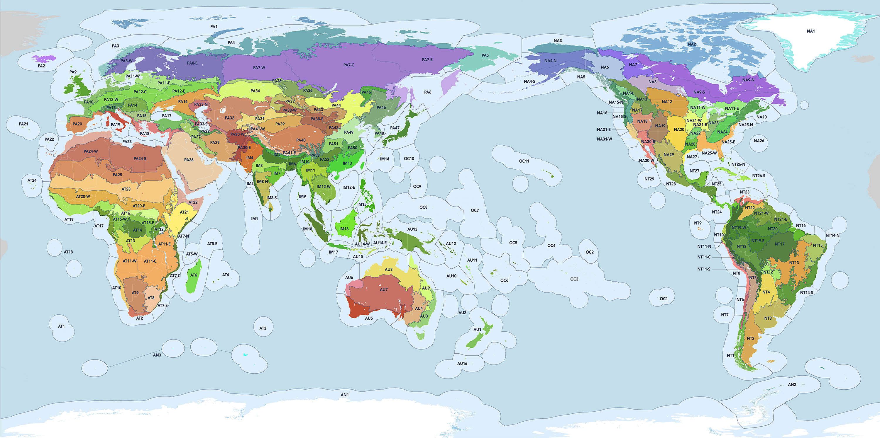 The Bioregions Framework (2023) is a new map of the Earth created by intersecting biomes with large-scale geological structures and ecoregional groupings to delineate 185 discrete bioregions. The One Earth Bioregions Framework is a new map of the Earth created by intersecting biomes with large-scale geological structures and ecoregional groupings to delineate 185 discrete bioregions.