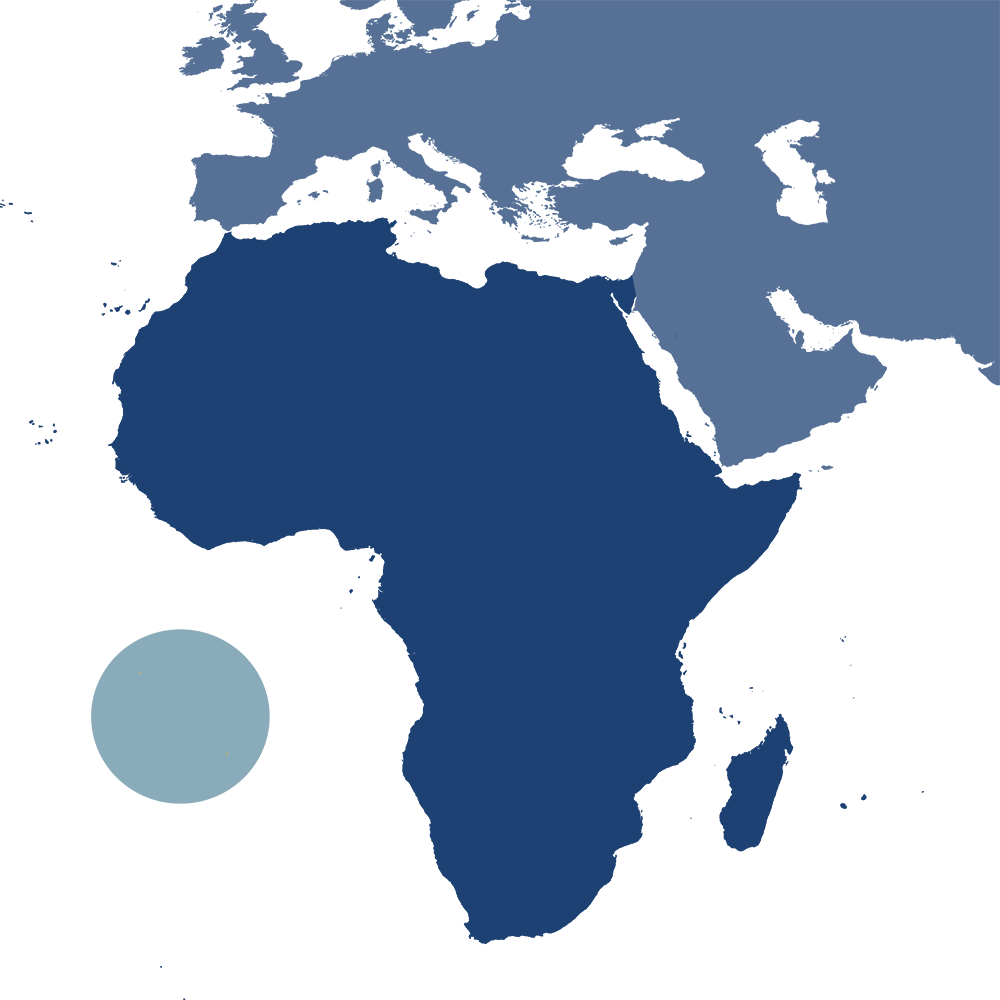 St. Helena & Ascension bioregion (AT11) located in the Southern Afrotropics subrealm of the Afrotropics. St. Helena & Ascension bioregion (AT11) located in the Southern Afrotropics subrealm of the Afrotropics.