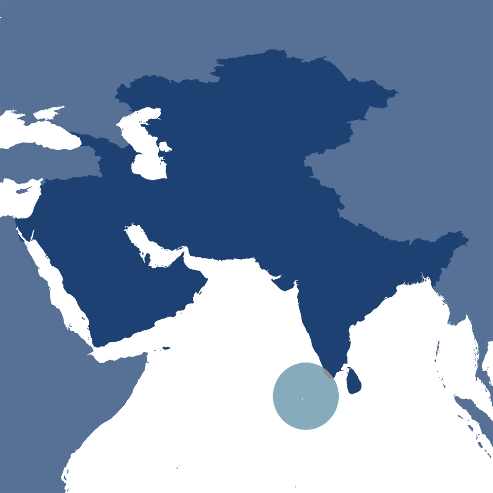 The Central Indian Ocean Islands bioregion (IM1) located in the Indian Subcontinent subrealm of Indomalaya. Image Credit: One Earth. The Central Indian Ocean Islands bioregion (IM1) located in the Indian Subcontinent subrealm of Indomalaya. Image Credit: One Earth.
