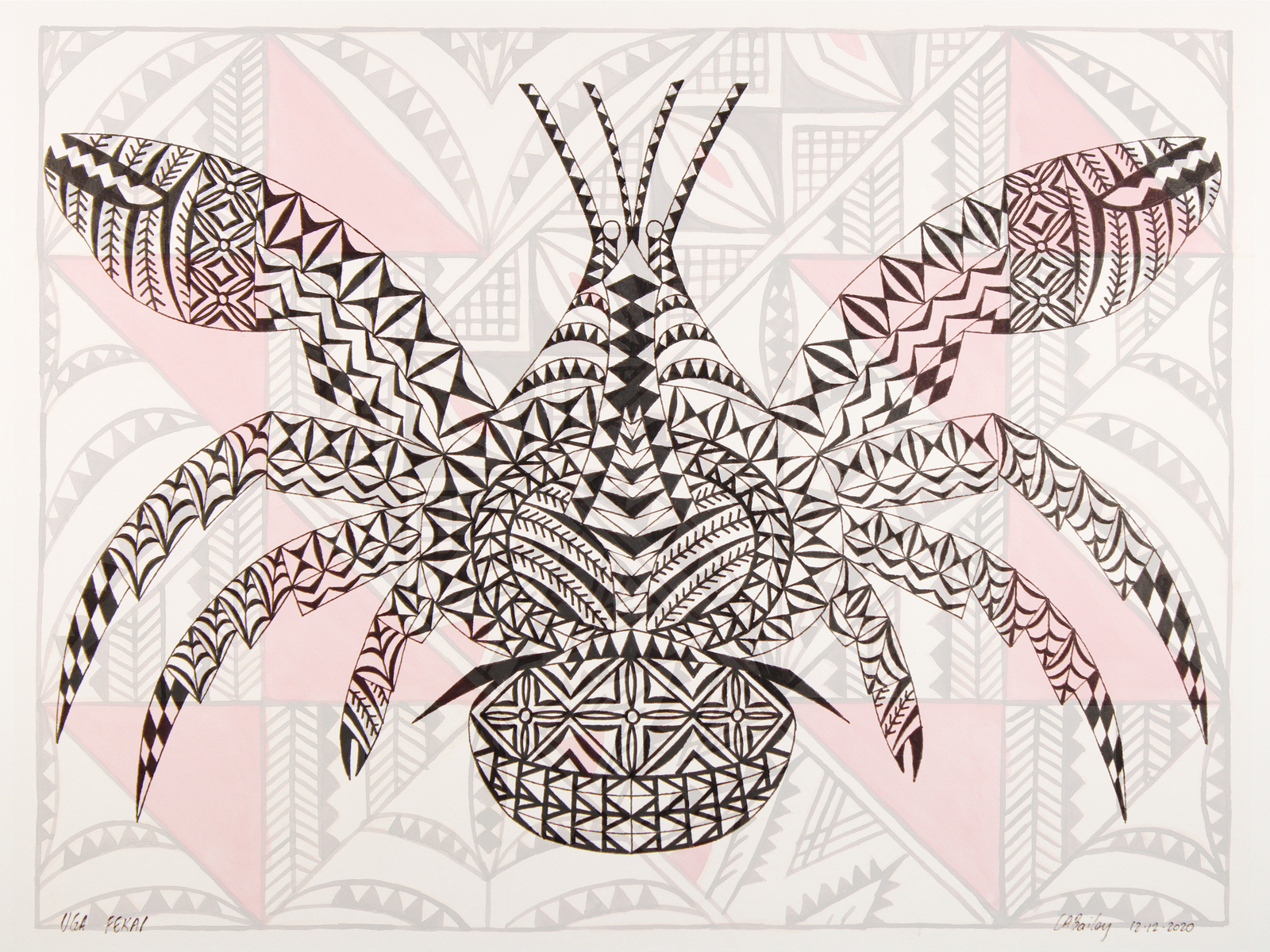 Polynesian coconut crab art. Image Credit: MataiByCharles purchased via Etsy. Polynesian coconut crab art. Image Credit: MataiByCharles purchased via Etsy.