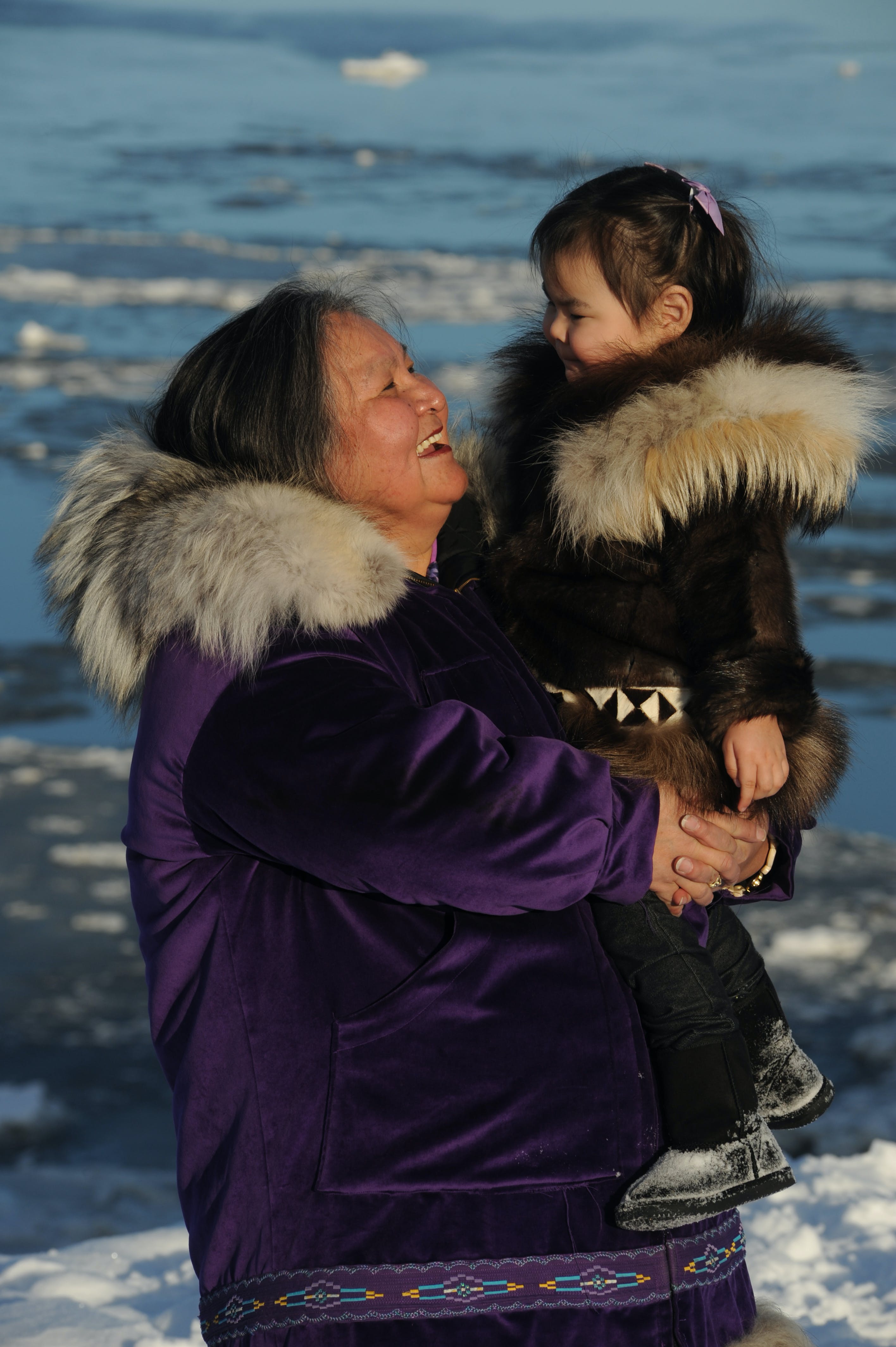 Caroline Cannon with one of her 26 grandchildren. Caroline Cannon with one of her 26 grandchildren. Image credit: Courtesy of The Goldman Prize