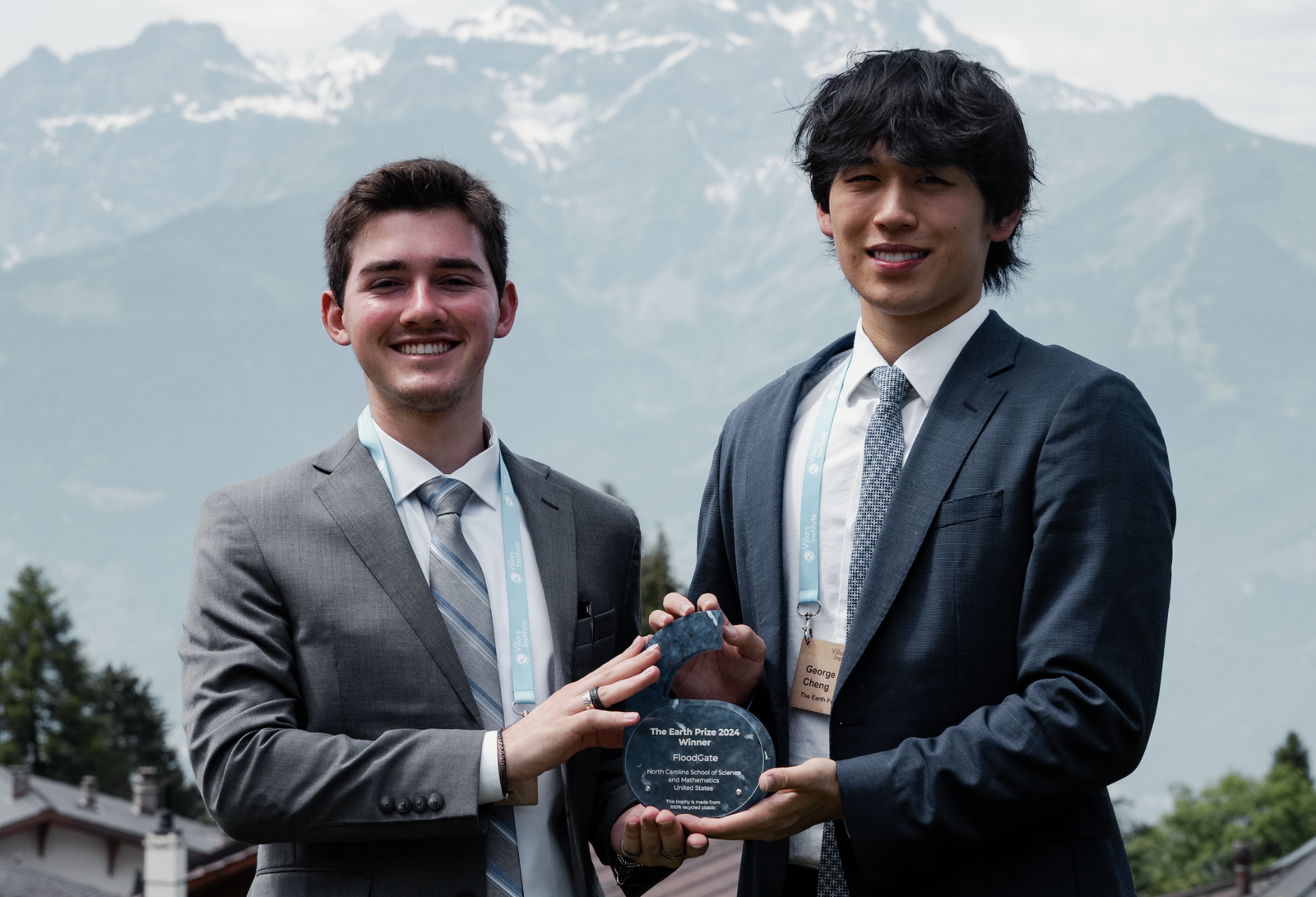 Two of the four members of the winning Team FloodGate: George Cheng and Reichen Schaller. Image Credit: The Earth Prize. Two of the four members of the winning Team FloodGate: George Cheng and Reichen Schaller. Image Credit: The Earth Prize.